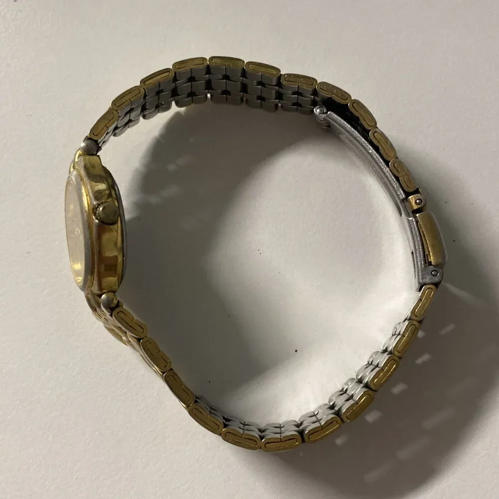 Givenchy Paris Diamond Quartz Watch Women's Gold Tone Bracelet